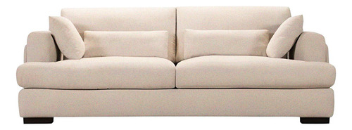 Sofá Sillon Mediterraneo 3 Cuerpos Pana Mueble Premium Color Beige