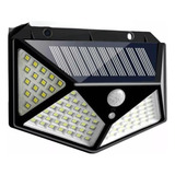 100 Leds Lámpara Solar Sensor Exteriores De Pared 