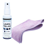 Kit Limpa Telas Clean 60ml Com Pano Microfibra Lilás