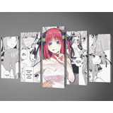 5 Cuadros Canvas Nino Nakano Quintillizas Manga Anime Sexy