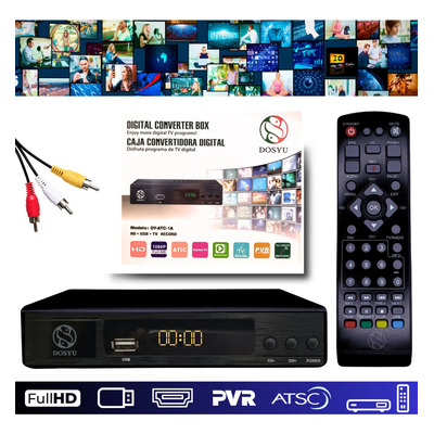Decodificador Tv Convertidor Digital Full Hd 1080p Señal Analoga A Digital Rececpción de canales Marca Dosyu | Envío gratis