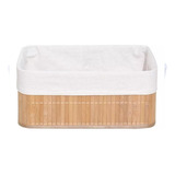 Cesto Canasto Plegable Deco Organizador Bambu 33x23x14 Cm