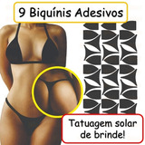 18  Biquinis Adesivo Bronzeamento Artificial Kit  Kit Tatoo