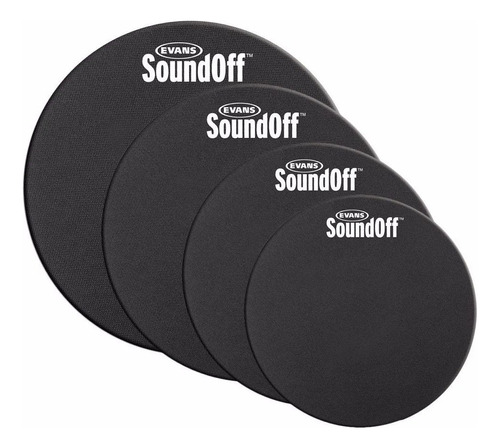 Set De Sordina De Goma Bateria Evans Soundoff 12 13 14 16