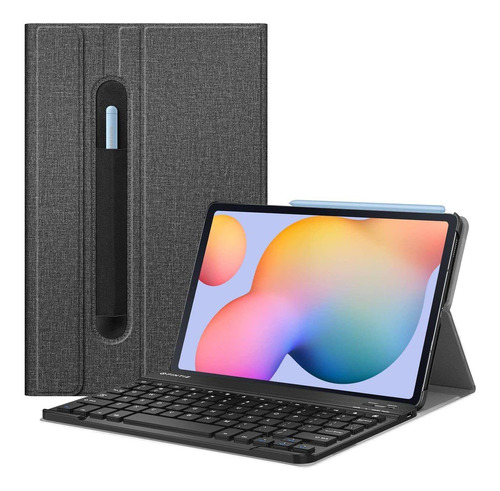 Funda Con Teclado Para Samsung Galaxy Tab S6 Lite 10.4gris 