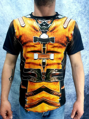 Playera Sublimada Traje Scorpion Mortal Kombat