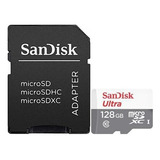 Cartão De Memória Sandisk 128giga Ultra Com Adaptador 