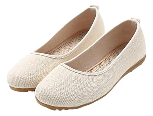 Chanclas Folding Flats Beige For Bodas, Eventos, Nuevo