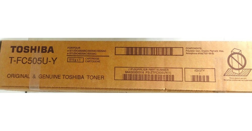 Toner Toshiba Tfc505u Y Yellow 33600 Pag.