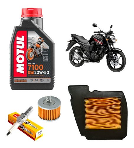 Kit Servicio Afinacion Yamaha Fz16 Fazer 150 Motul Sintetico