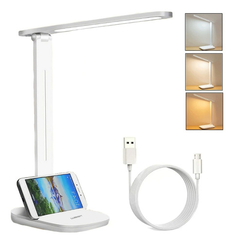 Lampara De Mesa Led Velador Touch Usb Recargable Cálida Fria