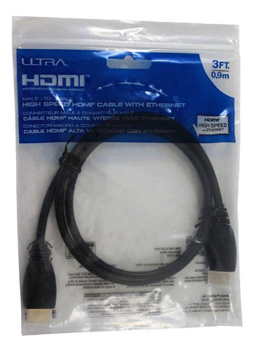 Cable Hdmi A Hdmi 5 Metros Marca Ultra Black