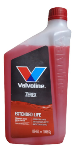 Refrigerante Anticongelante Valvoline Zerex Rojo Life X946ml