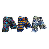 Pack X 3 Bermudas Hombre  Especial Para Vacaciones Hawaiana.