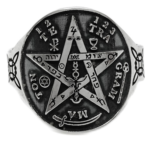 Anillo Tetragramaton Regulable Plata 925