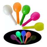 Maracas Fluo Redondas Fluor X 20 Plastica Cotillon Carioca