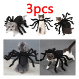 3peças Roupas Pet Gato Cachorro Fantasia Halloween Aranha