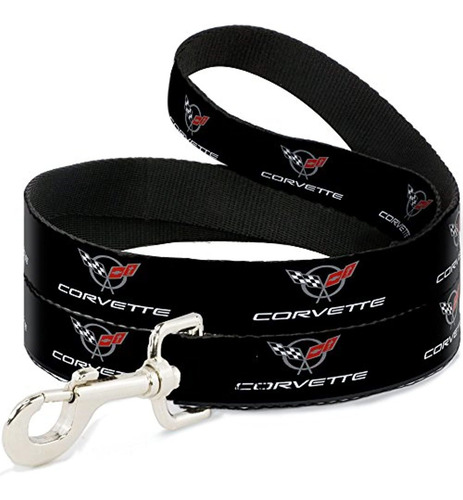 Buckle-down Dog Leash Corvette C5 Logo Black