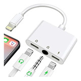 Adaptador De Auriculares 3 En 1 Para iPhone Adaptador