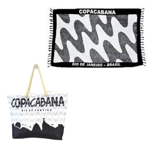 Kit Bolsa Canga Praia Grande Sacolas Resitente Moda Verão