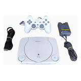 Playstation Ps1 Slim + Control Original + Chip + 4 Juegos 