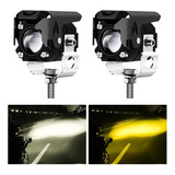 2p Par Faros De Lupa 60w Luz Spot Color Doble Para Auto Moto