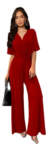 Palazzo Jumpsuit Con Escote V Modelo Lara Marca Fiorelli