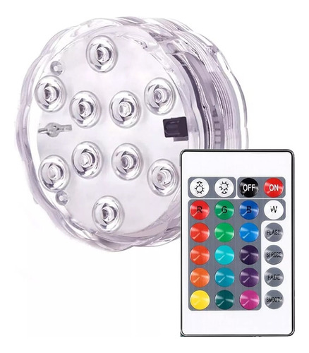 Pack X 3 Luz Led Sumergible Multicolor Rgb C. Remoto Colores