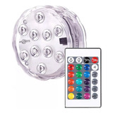 Luz Led Sumergible Multicolor Rgb C. Remoto Colores