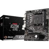 Placa Madre Msi A520m-a Pro Am4 Amd Sata 6gb/s Micro Atx Color Negro