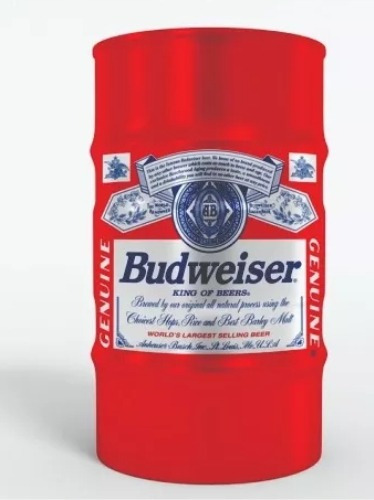 Adesivo Budweiser Tambor Tonel Barril 200l