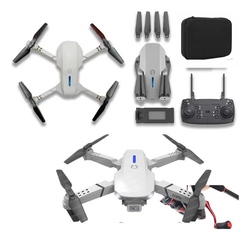 Drone Mini E88 Pro Dual Camera 4k Com 1 Bateria Wi-fi Preto