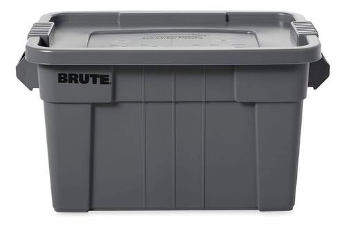 Caja De Almacenamiento Brute® 76 Litros (20 Gal) Rubbermaid Color Gris