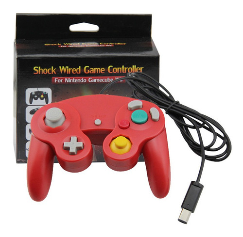 Controle Para Game Cube Nintendo Wii/u Switch Pc Vermelho