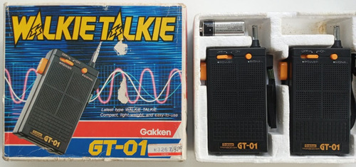 Par Walkie Talkie Gt-01 - Gakken Transceiver - Anos 1980