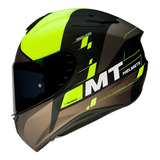 Casco Integral Para Moto Mt Helmets Targo Rigel A3 Amarillo Tamaño Del Casco 2x