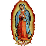 Calcomanía De Virgen De Guadalupe Auto, Varios Tamaño...