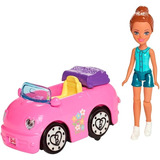 Barbie On The Go Car Wash Set Autolavado Muñeca Y Carrito