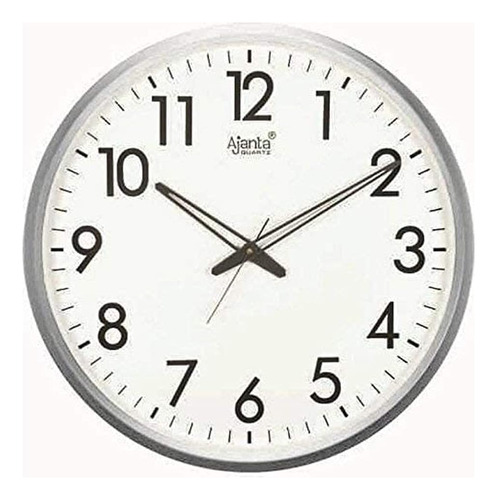 Reloj De Pared De Cuarzo Ajanta (32 Cm X 32 Cm X 32 Cm, Plat
