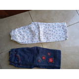 2 Pantalones De Nena T: 1 Año Floreado Y De Jean