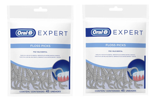 Kit 2 Fio Dental Floss Picks Oral-b 45un