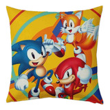 Sonic 2 Cojin 40x40cm Almohada Sega Tails Knuckles