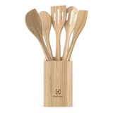 Conjunto Utensilios De Bambu Para Cozinha Eletrolux 6 Peças