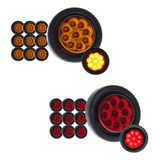 10 Plafon Redondo 9 Led 2 Pulgadas Embutir Caja Camion