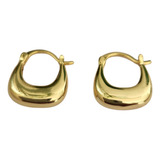 Aros Argollas Minimalistas 1,5cms.  Baño Oro 18k