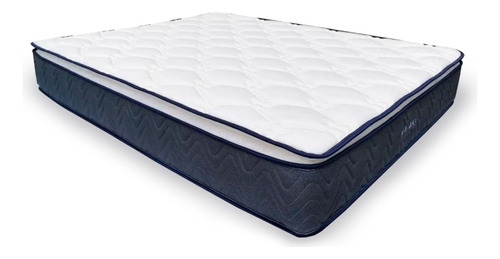 Colchón 1.5 Plazas De Resortes 5° Sueño Doble Pillow Galaxy Blanco Y Gris - 105cm X 190cm X 28cm Con Doble Pillow Top