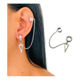 Aretes Mujer Ear Cuff Solitario Ear Cuff Triángulo