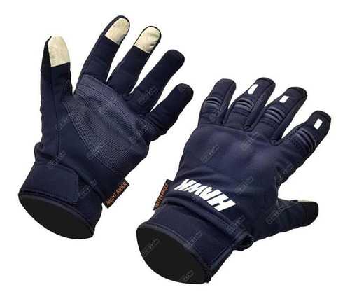 Guantes Hawk Night Rider Negro Touch Tactil Celular Talle L