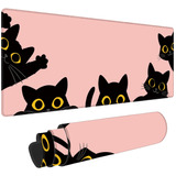 Pink Cats Cute Kawaii Mouse Pad Alfombrilla De Escritorio Gr