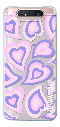 Funda Para Galaxy Para Mujer Corazones Morados Con Nombre